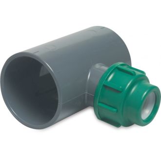 PVC/PE T-STUK 50 LIJM X 25 MM PE X 50 MM LIJM