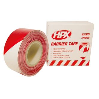 AFZETTAPE ROOD/WIT 7 CM. (ROL à 500 MTR.)