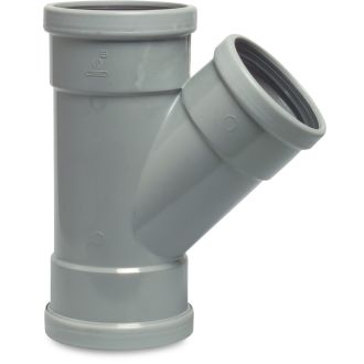 RIOOL VERLOOP T-STUK 45GR. MET MANCHET