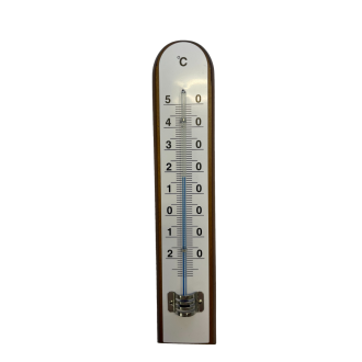 THERMOMETER HOUT MET PLAAT 20 CM.