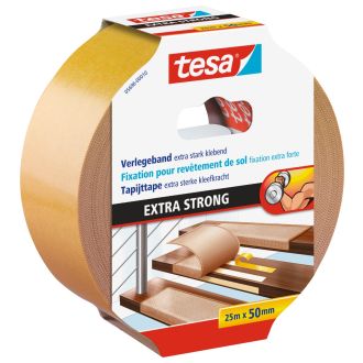 DUBBELZIJDIG TAPE TESA EXTRA STRONG 50 MM (ROL à 25 MTR.)