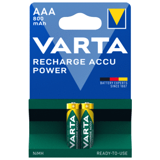 BATTERIJEN AAA OPLAADBAAR (SET à 2 STUKS)
