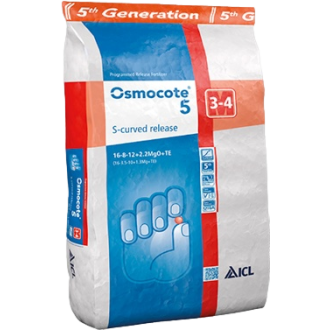 OSMOCOTE 5 S-CURVED 16-8-12+2.2MgO+TE (3-4 MND.) (ZAK 25KG.)