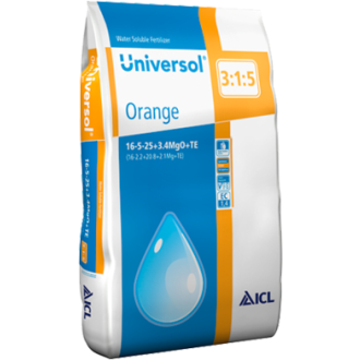 UNIVERSOL ORANJE 16-5-25+3.4MgO+TE (25 KG. ZAK)