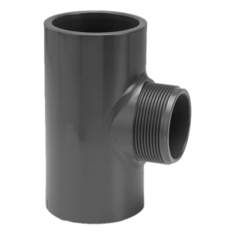 PVC T-STUK 90GR. BU. DRAAD
