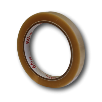 ROL TAPE 12 MM TRANSP. (66 MTR.)